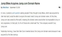 极品域名Jump.com易主 买家初创企业曾被Uber收购！